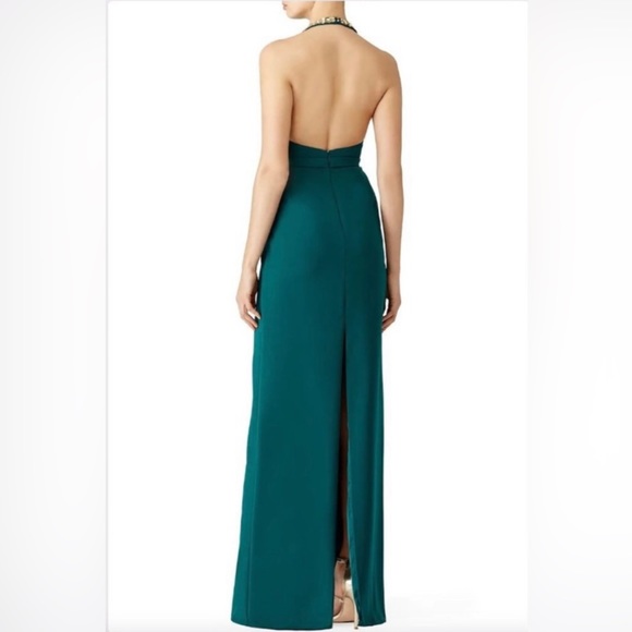 Marchesa Note Dress Green Beaded Halter
Open Back Formal - Picture 2 of 15